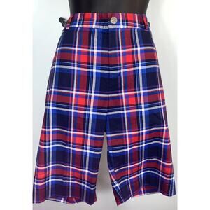 Ralph Lauren Bermuda Shorts Women's 8 Red/Blue Plaid